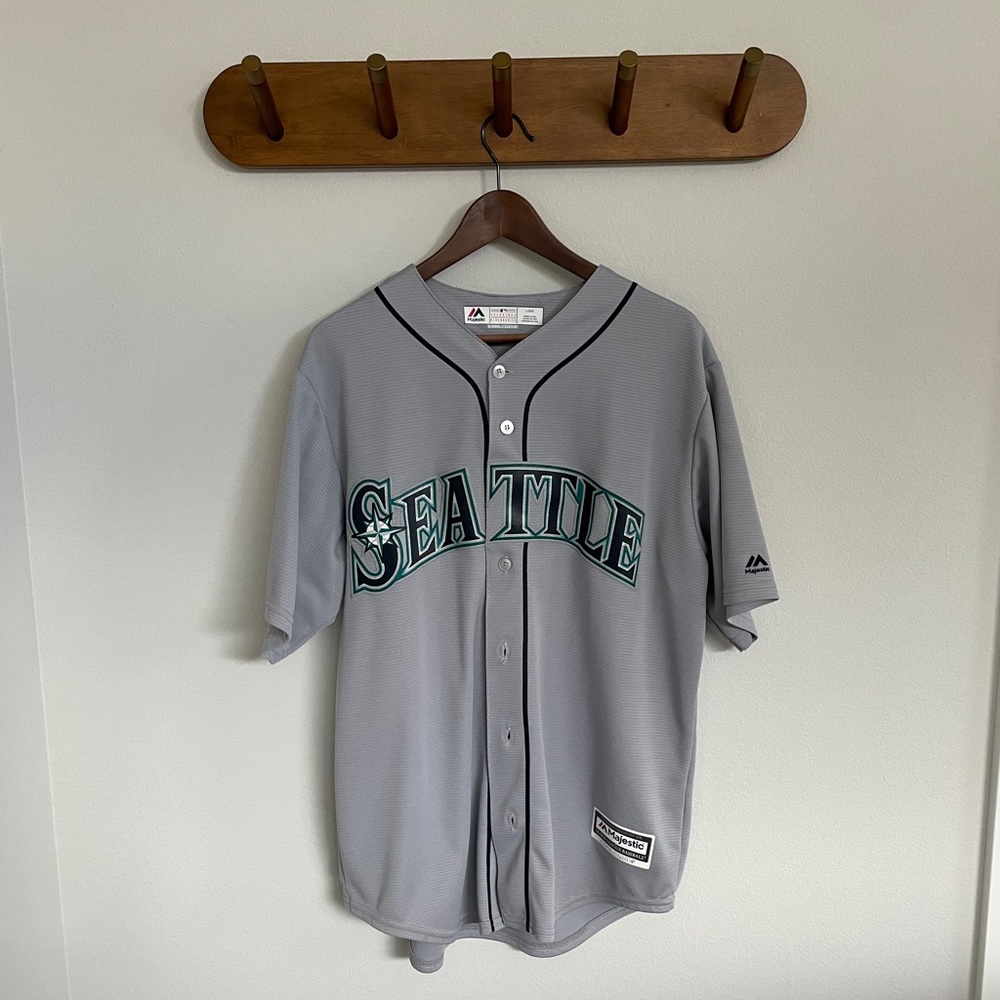 Large Majestic Seattle MLB Mariners Jersey